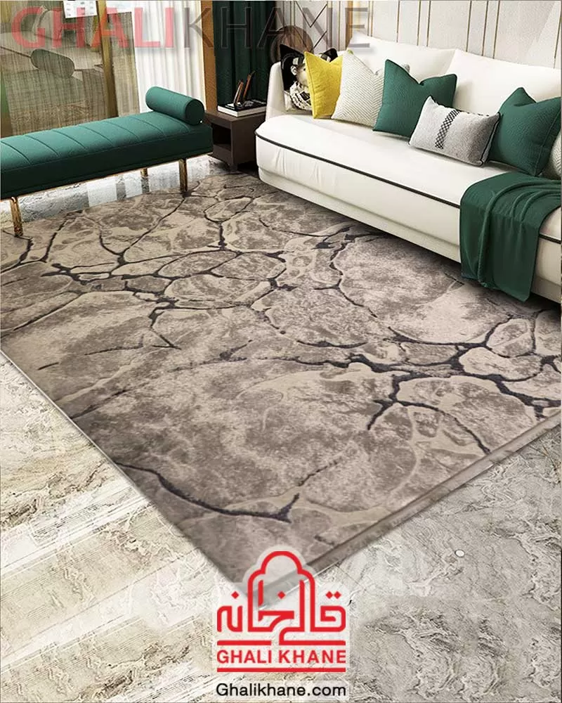 فرش فانتزی زمرد مشهد کد 8004 الماسی روشن